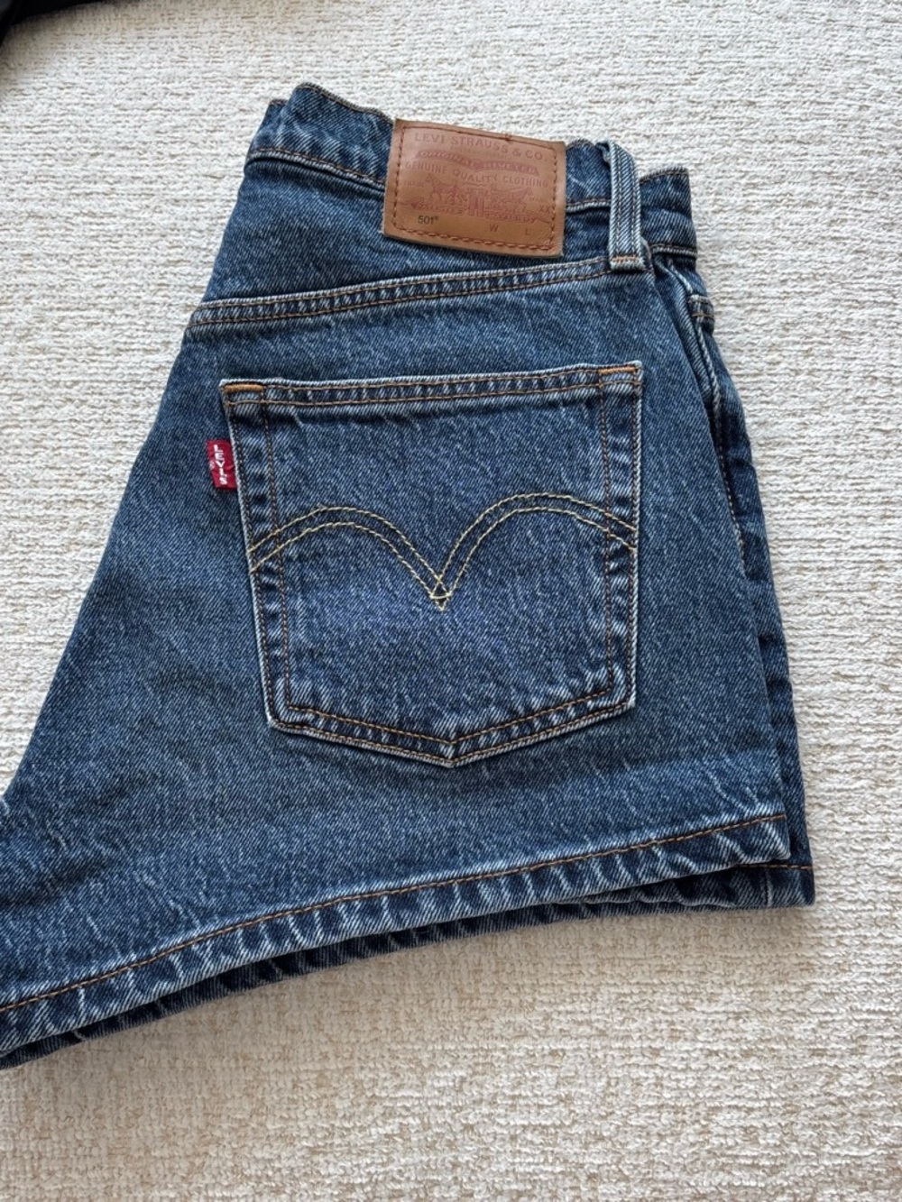 Levi's 501 Dark Blue Denim Shorts 26 Brand New